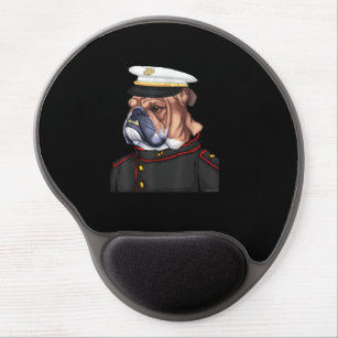 Army Bulldog Military Armed Dog Dad Mom Gift Gel Mouse Pad