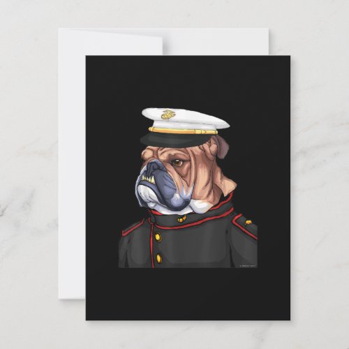 Army Bulldog Military Armed Forces Devil Dog Thank You Card