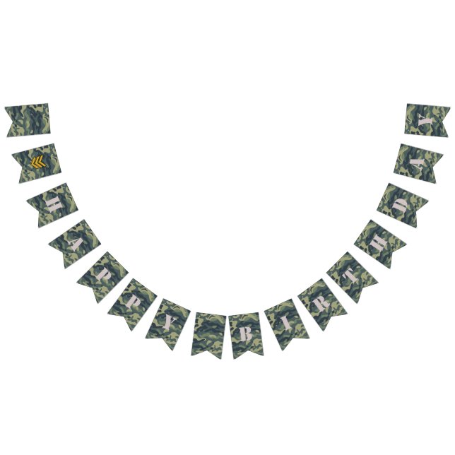 Army bunting flag, boy birthday bunting flags (All)