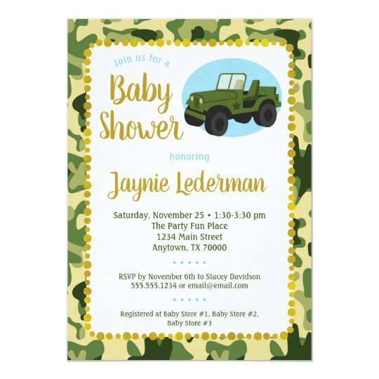 Army Camo Baby Shower Invitation Zazzle Army Camo Baby Shower Invitation