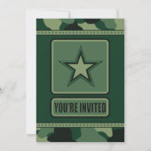 Army, Camo Birthday, 5x7 Invitation (Back)