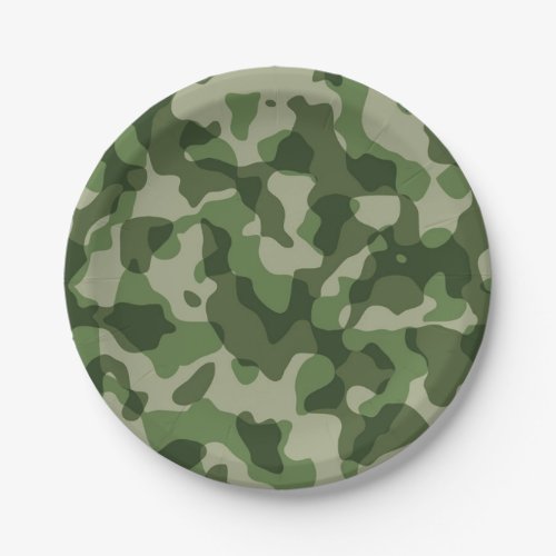 Army Camo Birthday Party Paper Plates