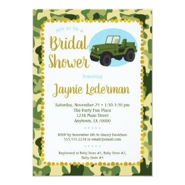 Army Camo Bridal Shower Invitation Army Camo Bridal Shower Invitation