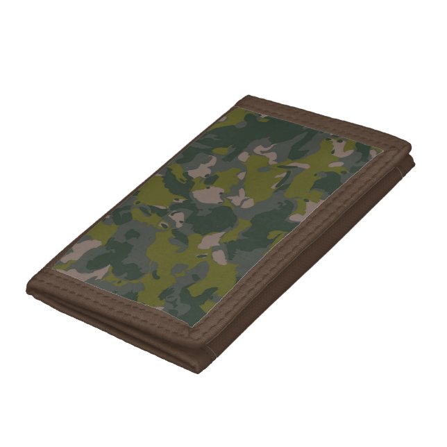 Army Camo: Military camouflage for combat soldier Trifold Wallet (Bottom)