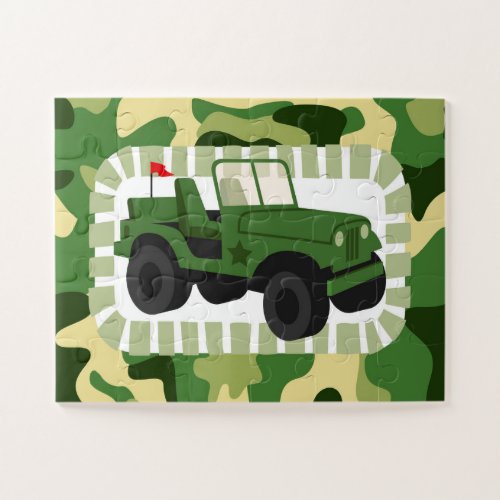 Army Camo Military Vehicle Jigsaw Puzzle