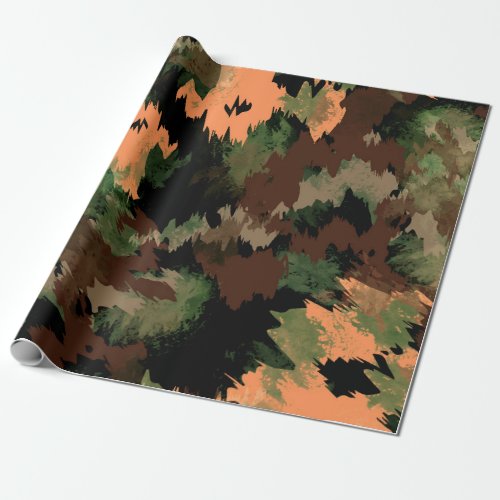 Army Camo Pattern Wrapping Paper