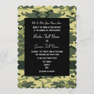 Army camo redneck  wedding invitation