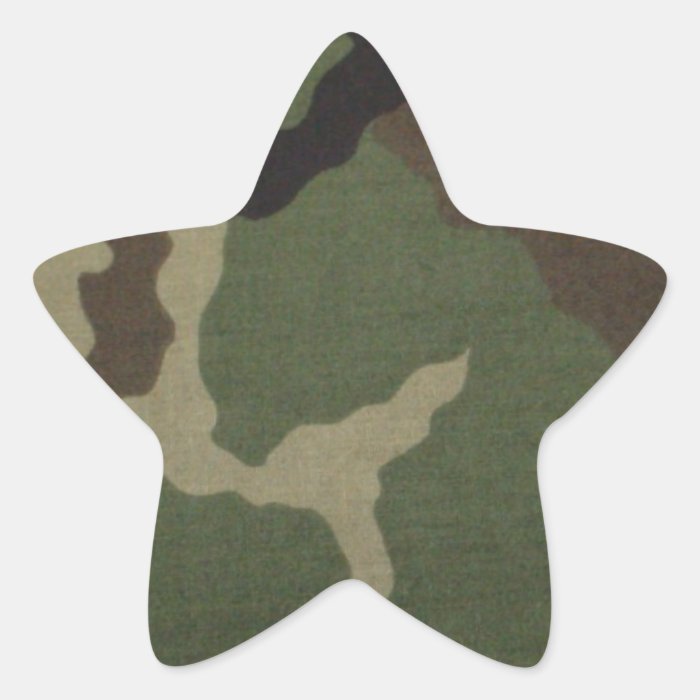Army Camo Star Stickers