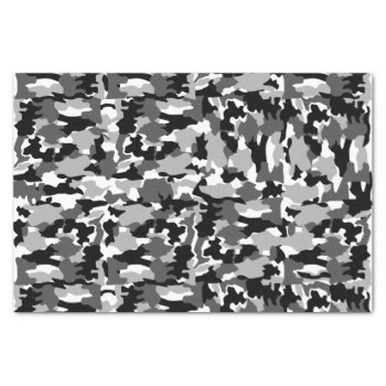 Army Camouflage Black And White Pattern Tissue Paper by AZ_DESIGN at Zazzle