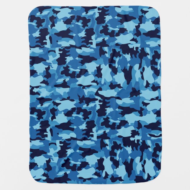 Army camouflage Blue pattern Baby Blanket (Front)