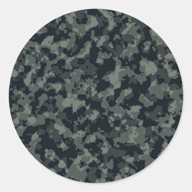 Army Camouflage Camo Design Classic Round Sticker (Front)