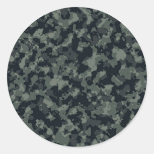 Army Camouflage Camo Design Classic Round Sticker