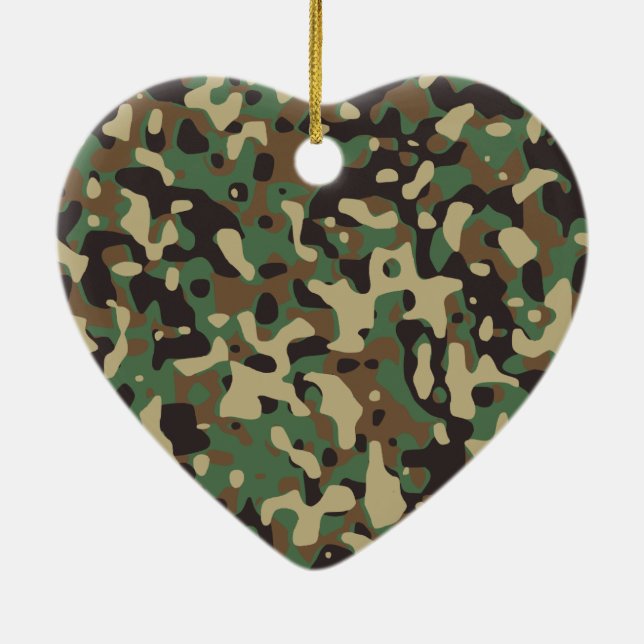 Army camouflage ceramic ornament (Back)