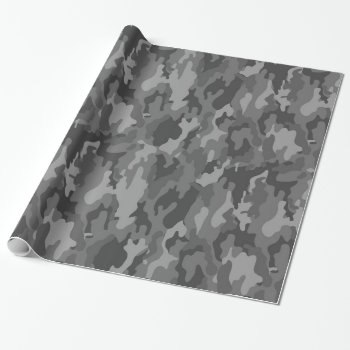 Army Camouflage (dark Gray Color) Wrapping Paper by TheArtOfPamela at Zazzle