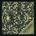 Army Camouflage Dog Bandana<br><div class="desc">This "Army" bandana features a dog custom name on a camouflage pattern.</div>
