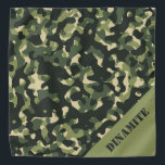 Army Camouflage Dog Bandana<br><div class="desc">This "Army" bandana features a dog custom name on a camouflage pattern.</div>