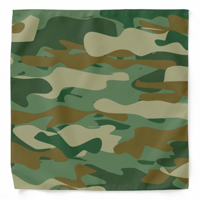 Army camouflage green hunting camo large bandana (Front)