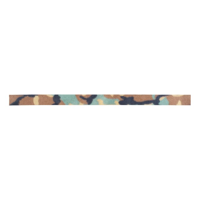 Army Camouflage Pattern Satin Ribbon (Front)
