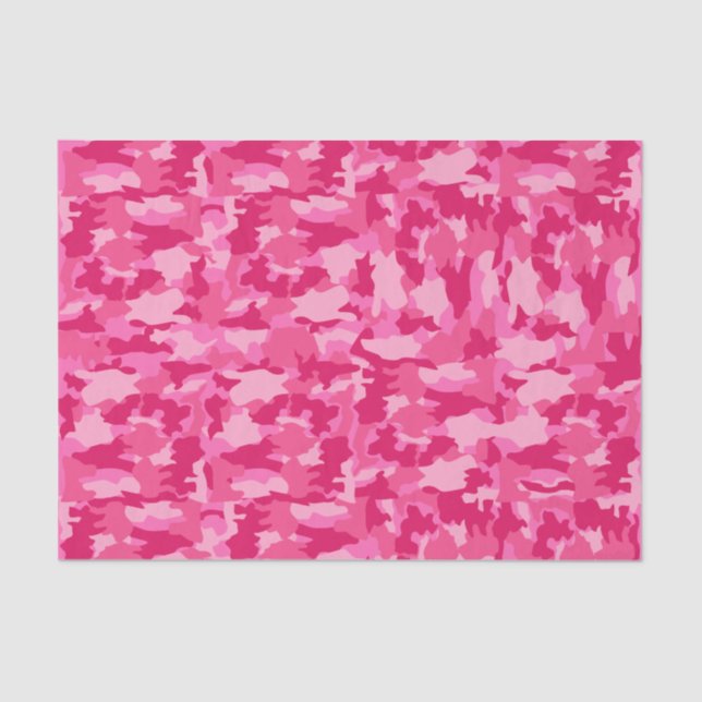 Army Camouflage Pink Pattern Background Tissue Paper (Front)