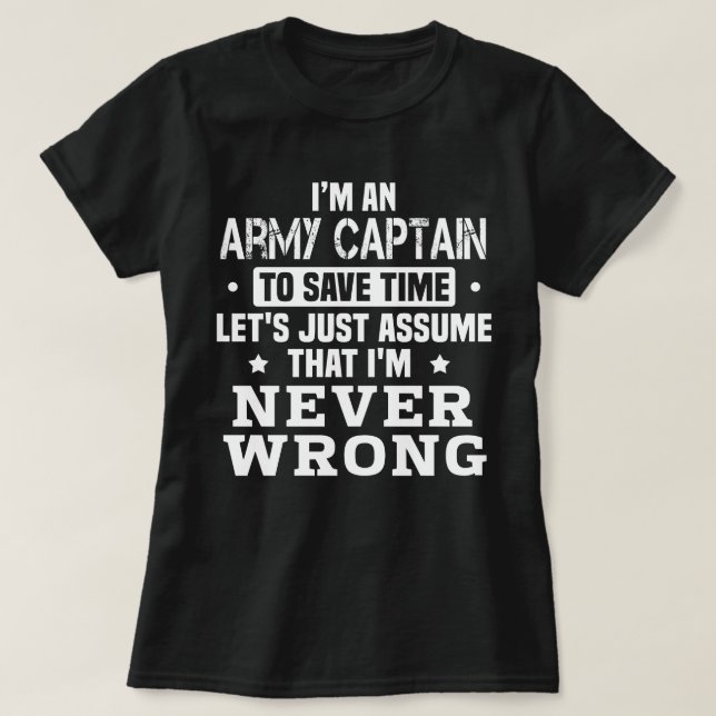 Army Captain T-Shirt (Design Front)