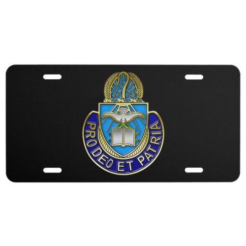Army Chaplain Corp Crest License Plate