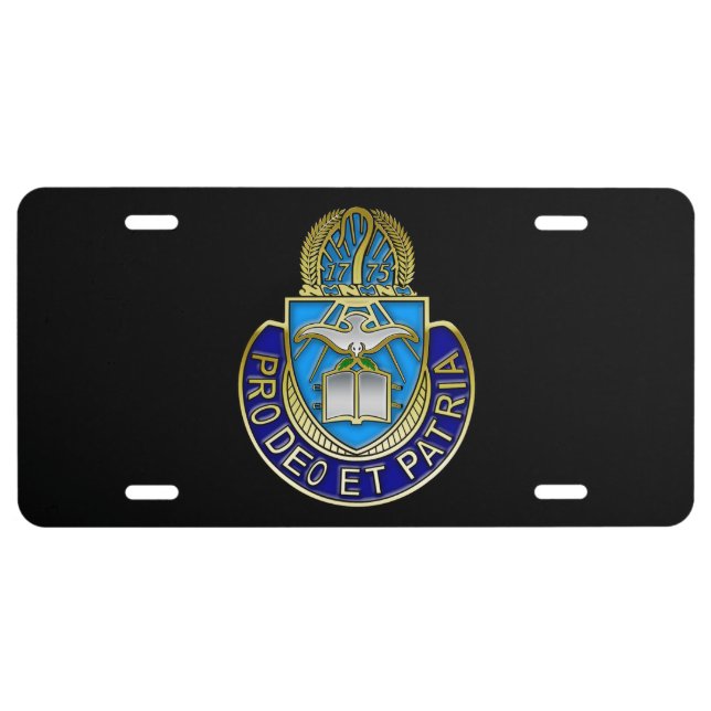 Army Chaplain Corp Crest License Plate (Front)