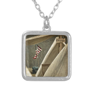 Army Chaplain Silver Plated Necklace