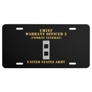 Army - Chief Warrant Officer 2 - CW02 - Flat - Com License Plate