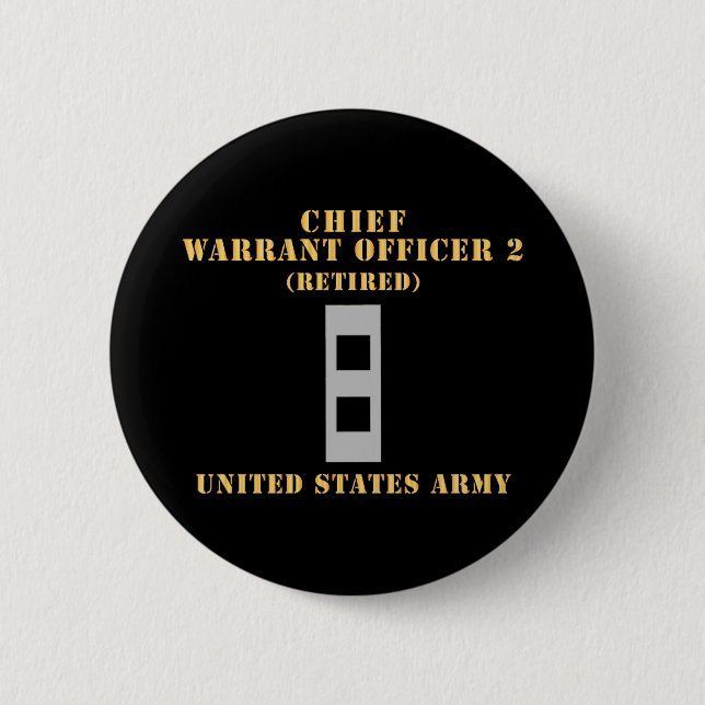 Army - Chief Warrant Officer 2 - CW02 - Flat - Ret Button (Front)