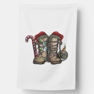 Army Christmas House Flag