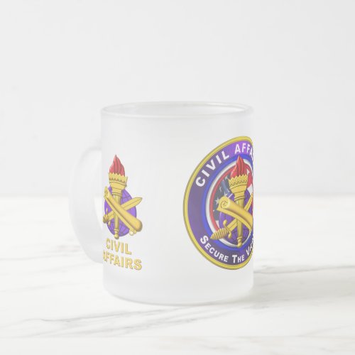 Army Civil Affairs   Frosted Glass Coffee Mug
