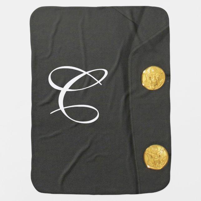 ARMY Class A Uniform Dress Greens Baby Blanket (Front)