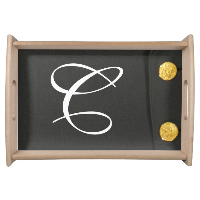 ARMY Class A Uniform Dress Monogram Serving Tray (Front)