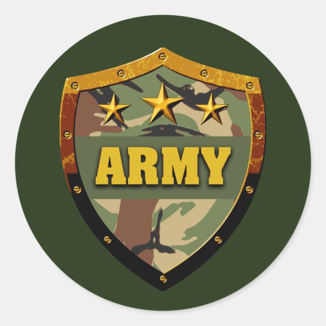 Army Classic Round Sticker (Front)