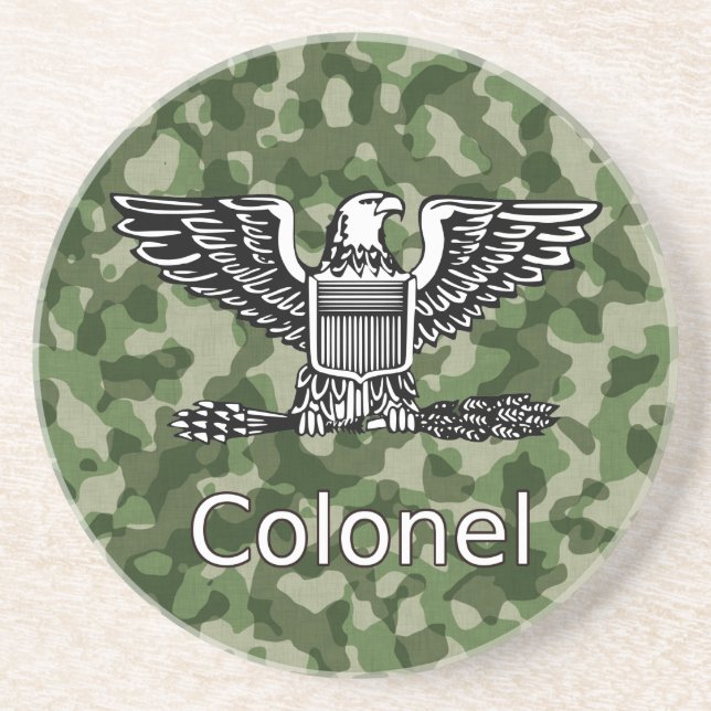 Army Colonel Camoflage Coaster (Front)