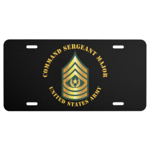 Army - Command Sergeant Major - CSM License Plate