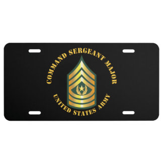 Army - Command Sergeant Major - CSM License Plate