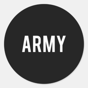 Army - Cool New Us American Vet Funny Gift Tee  Classic Round Sticker