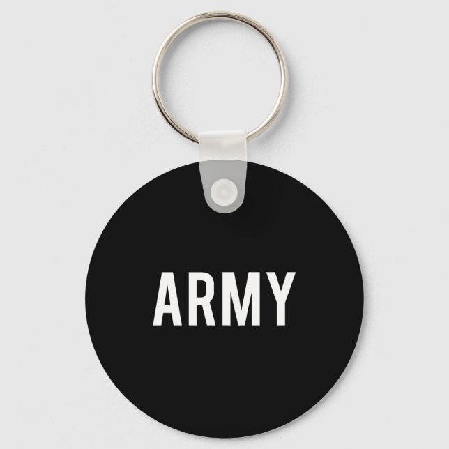Army - Cool New Us American Vet Funny Gift Tee  Keychain (Front)