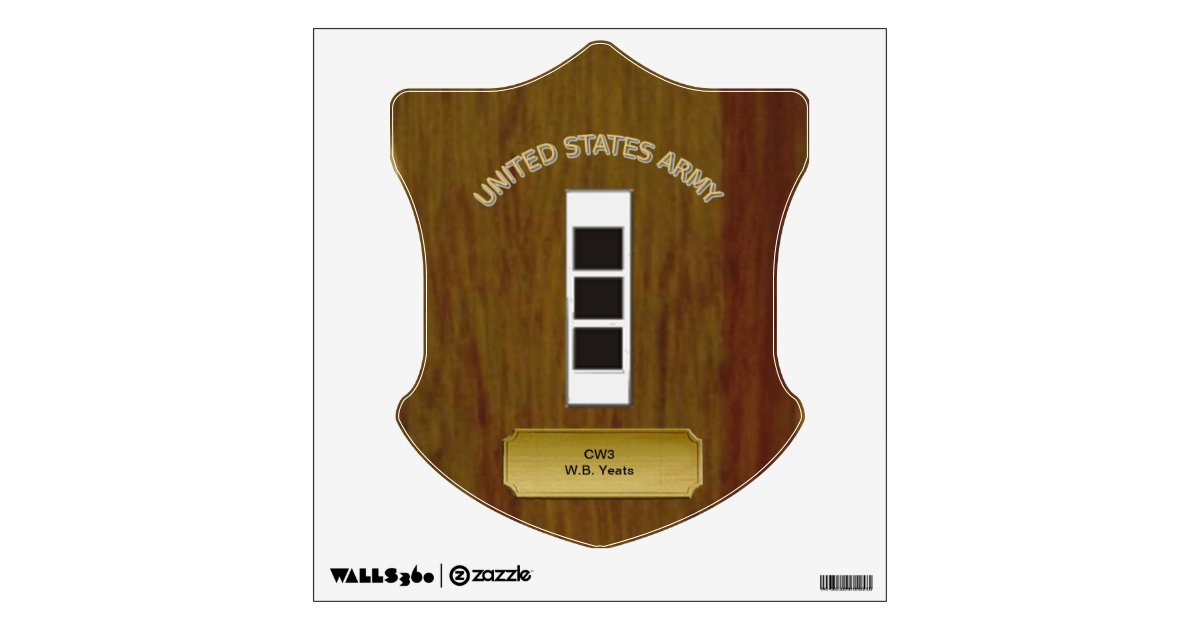 Army CW3 Wall Plaque Decal Zazzle