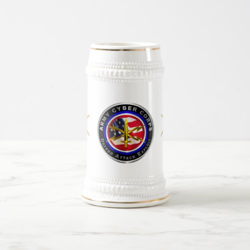 Army Cyber Corps Veteran    Beer Stein