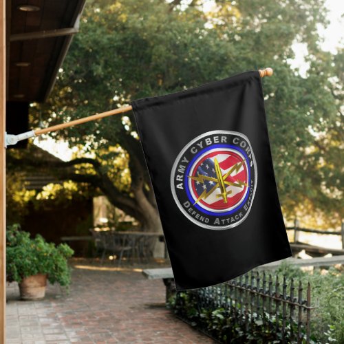 Army Cyber Corps Veteran  House Flag