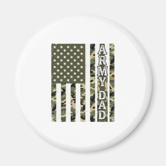 Army Dad Camo American Flag Vintage Shirt Design_1 Magnet
