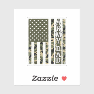 Army Dad Camo American Flag Vintage Shirt Design_1 Sticker