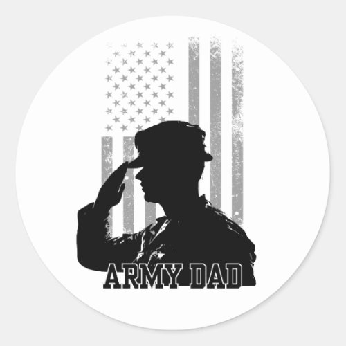 Army Dad Classic Round Sticker
