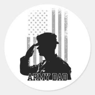 Army Dad Classic Round Sticker