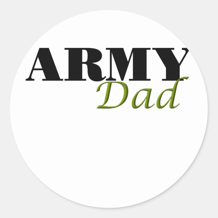 Army Dad (cursive) Stickers