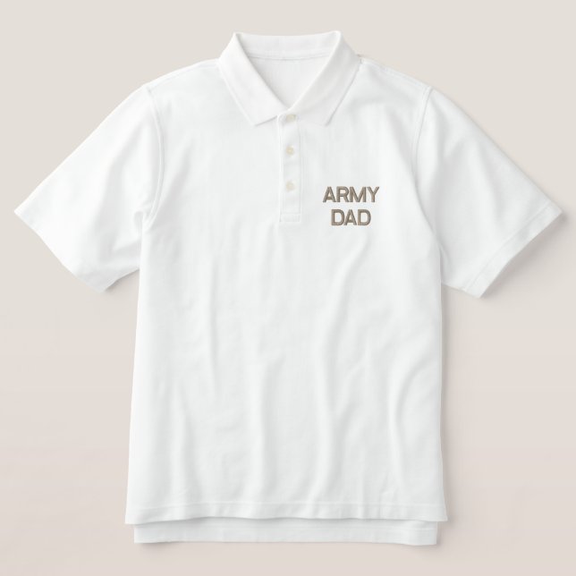 ARMY DAD EMBROIDERED POLO SHIRT (Design Front)