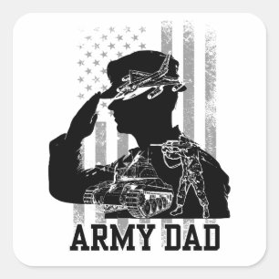 Army Dad Square Sticker