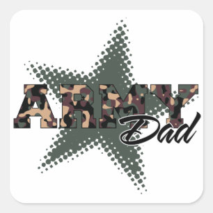 Army Dad Square Sticker